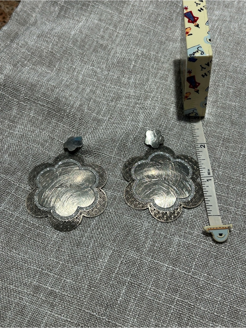 Silver Floral Filigree Drop Earrings - Women Jewelry